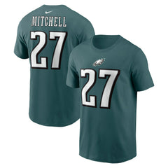 Quinyon Mitchell Philadelphia Eagles Name & Number T-Shirt - Green | Nike for sale