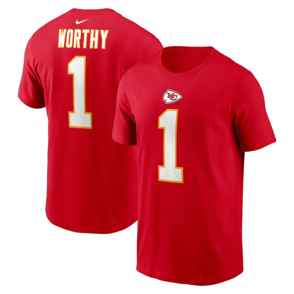 Xavier Worthy Kansas City Chiefs Name & Number T-Shirt - Red | Nike on sale