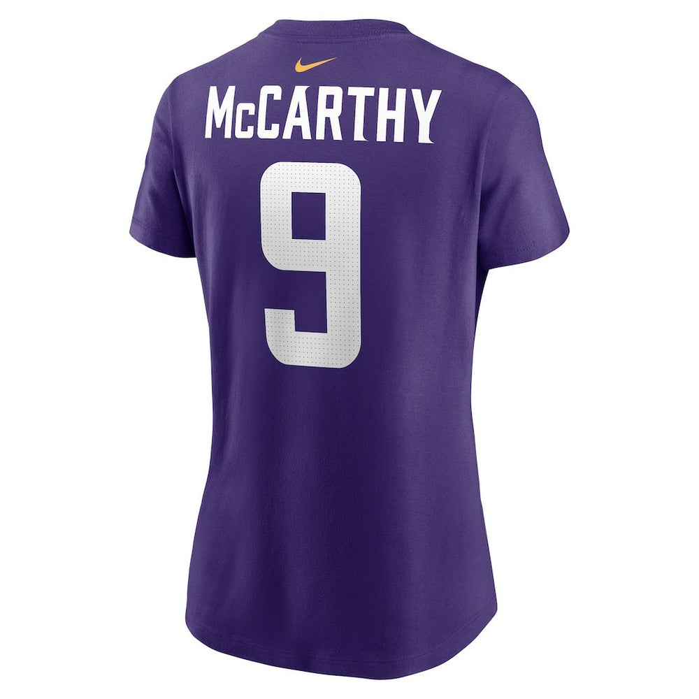 J.J. McCarthy Minnesota Vikings Women's Name & Number T-Shirt - Purple | Nike on sale
