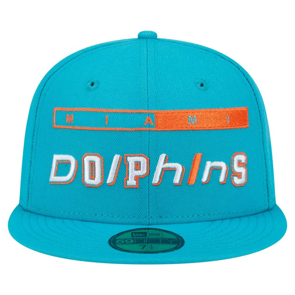 Miami Dolphins New Era Ransom 59FIFTY Fitted Hat - Aqua for sale