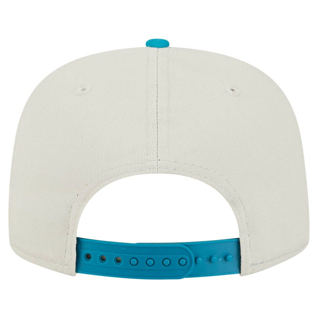 Jacksonville Jaguars New Era Athletic Golfer Snapback Hat - Stone/Teal cheap