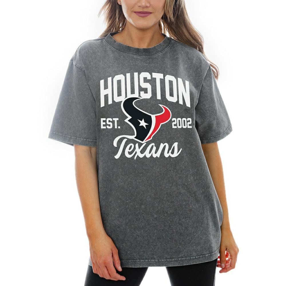 Houston Texans Gameday Couture Women's Tackle Titan Relaxed Fit T-Shirt - Gray online
