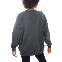 Houston Texans Gameday Couture Women's Oversized Long Weekend Premium Fleece Drop Shoulder Pullover Sweatshirt - Charcoal on sale
