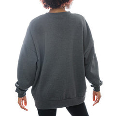 Cleveland Browns Gameday Couture Women's Oversized Long Weekend Premium Fleece Drop Shoulder Pullover Sweatshirt - Charcoal on sale