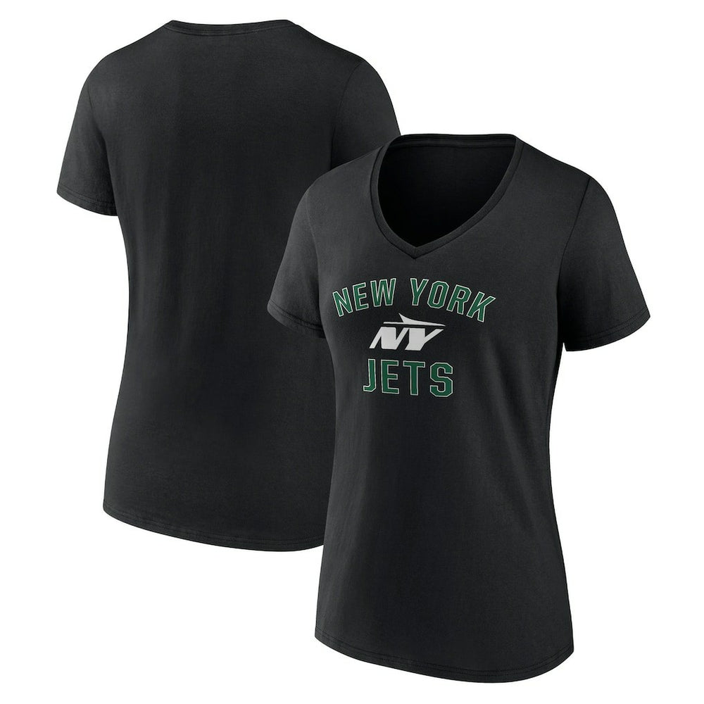 New York Jets Women's Victory Arch V-Neck T-Shirt - Black cheap