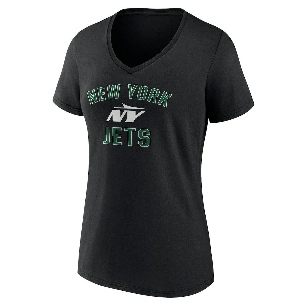 New York Jets Women's Victory Arch V-Neck T-Shirt - Black cheap