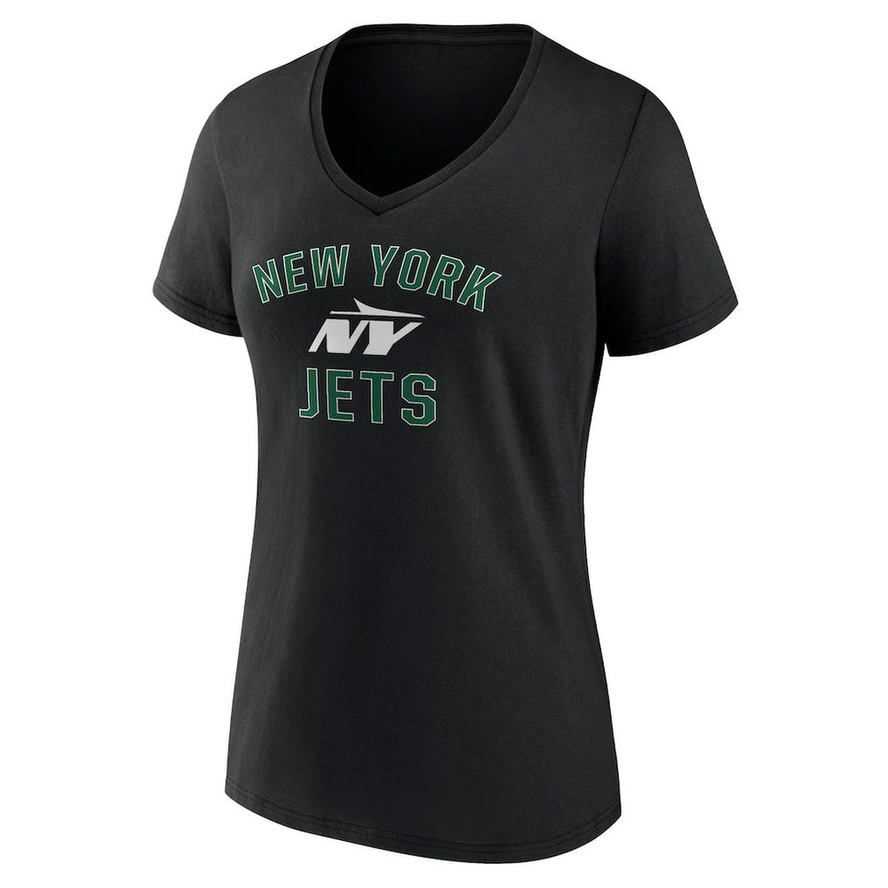 New York Jets Women's Victory Arch V-Neck T-Shirt - Black cheap