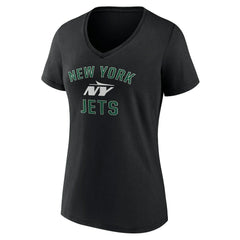 New York Jets Women's Victory Arch V-Neck T-Shirt - Black cheap