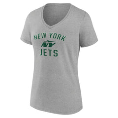 New York Jets Women's Victory Arch V-Neck T-Shirt - Gray discount