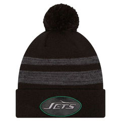 New York Jets New Era Black Dispatch Cuffed Knit Hat with Pom discount
