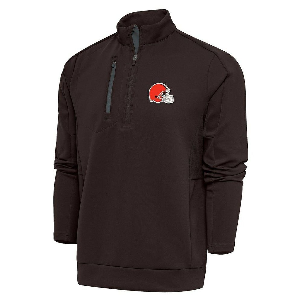Cleveland Browns Antigua Generation Quarter-Zip Pullover Top - Brown sale