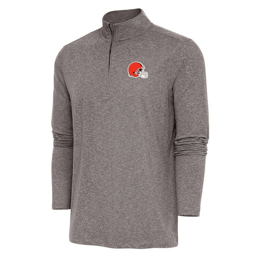 Cleveland Browns Antigua Hunk Quarter-Zip Pullover Top - Brown discount