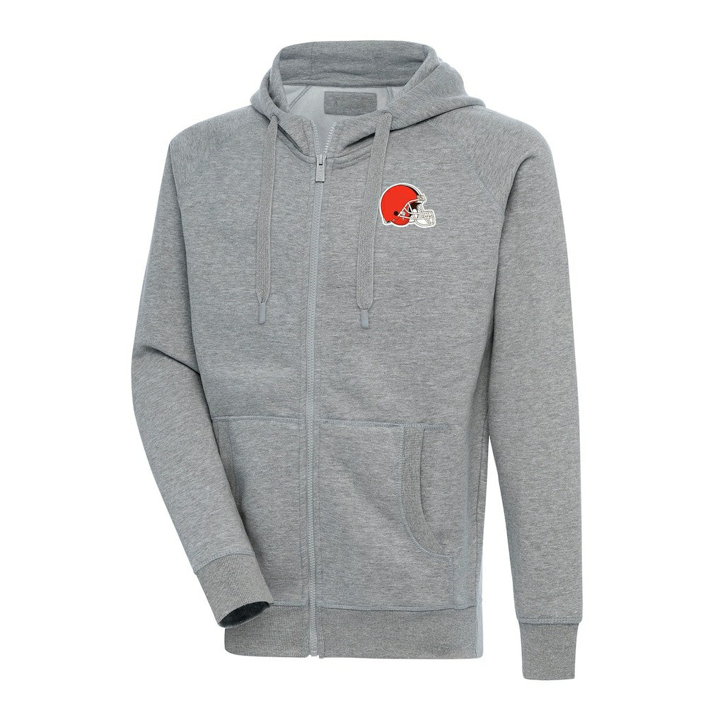 Cleveland Browns Antigua Big & Tall Victory Full-Zip Hoodie - Heather Gray sale