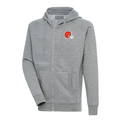 Cleveland Browns Antigua Big & Tall Victory Full-Zip Hoodie - Heather Gray sale