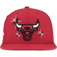 Chicago Bulls Starlight Snapback Hat - Red | Mitchell & Ness on sale