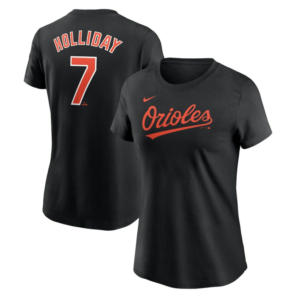 Jackson Holliday Baltimore Orioles Women's Cooperstown Collection Fuse Name & Number T-Shirt - Black | Nike