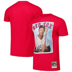 Ted Williams Boston Red Sox Cooperstown Collection Collectors Connection T-Shirt - Red | Mitchell & Ness