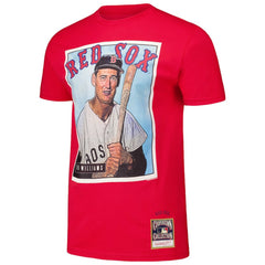 Ted Williams Boston Red Sox Cooperstown Collection Collectors Connection T-Shirt - Red | Mitchell & Ness