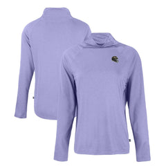 Baltimore Ravens Cutter & Buck Women's Coastline Epic Comfort Eco Recycled Funnel Neck Raglan Pullover Sweatshirt - Lavender outlet
