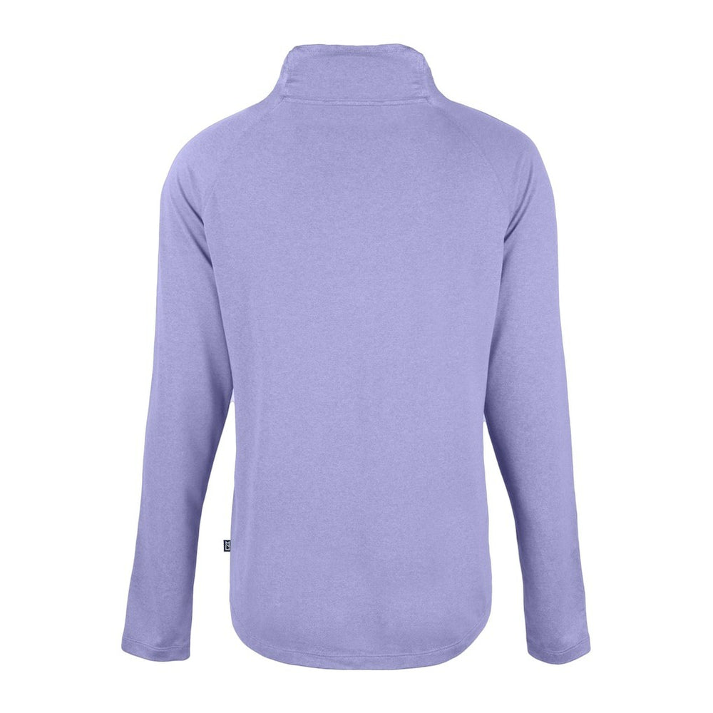 Baltimore Ravens Cutter & Buck Women's Coastline Epic Comfort Eco Recycled Funnel Neck Raglan Pullover Sweatshirt - Lavender sale