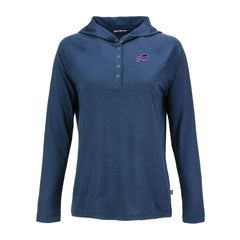 Buffalo Bills Cutter & Buck Women's Coastline Epic Comfort Eco Recycled Raglan Pullover Hoodie - Navy outlet