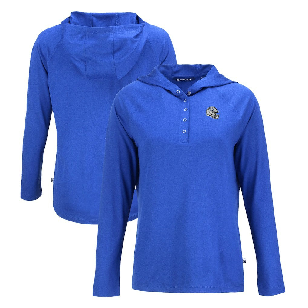 Indianapolis Colts Cutter & Buck Women's Coastline Epic Comfort Eco Recycled Raglan Pullover Hoodie - Royal online