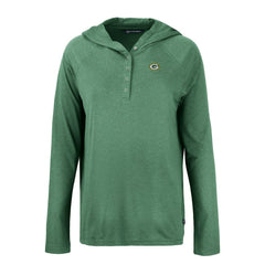 Green Bay Packers Cutter & Buck Women's Coastline Epic Comfort Eco Recycled Raglan Pullover Hoodie - Hunter Green discount