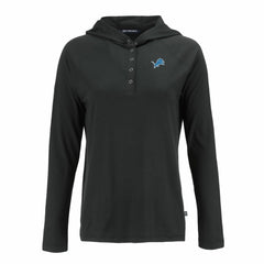 Detroit Lions Cutter & Buck Women's Coastline Epic Comfort Eco Recycled Raglan Pullover Hoodie - Black cheap