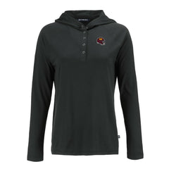 Washington Commanders Cutter & Buck Women's Coastline Epic Comfort Eco Recycled Raglan Pullover Hoodie - Black for sale