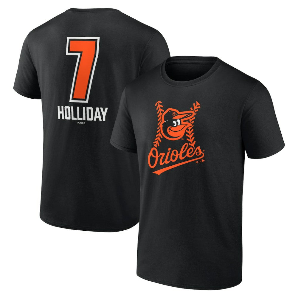 Jackson Holliday Baltimore Orioles Fastball Player Name & Number T-Shirt - Black