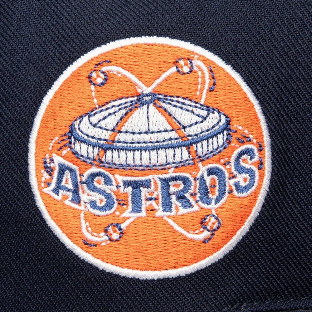 Houston Astros Double Up Snapback Hat - Navy | Mitchell & Ness