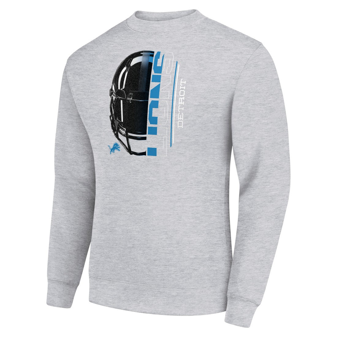 Detroit Lions Starter Half Helmet Team Graphic Tri-Blend Fleece Pullover Sweatshirt - Heather Gray online