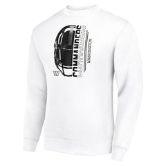 Washington Commanders Starter Half Helmet Team Graphic Tri-Blend Fleece Pullover Sweatshirt - White on sale