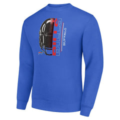 Buffalo Bills Starter Half Helmet Team Graphic Tri-Blend Fleece Pullover Sweatshirt - Royal discount