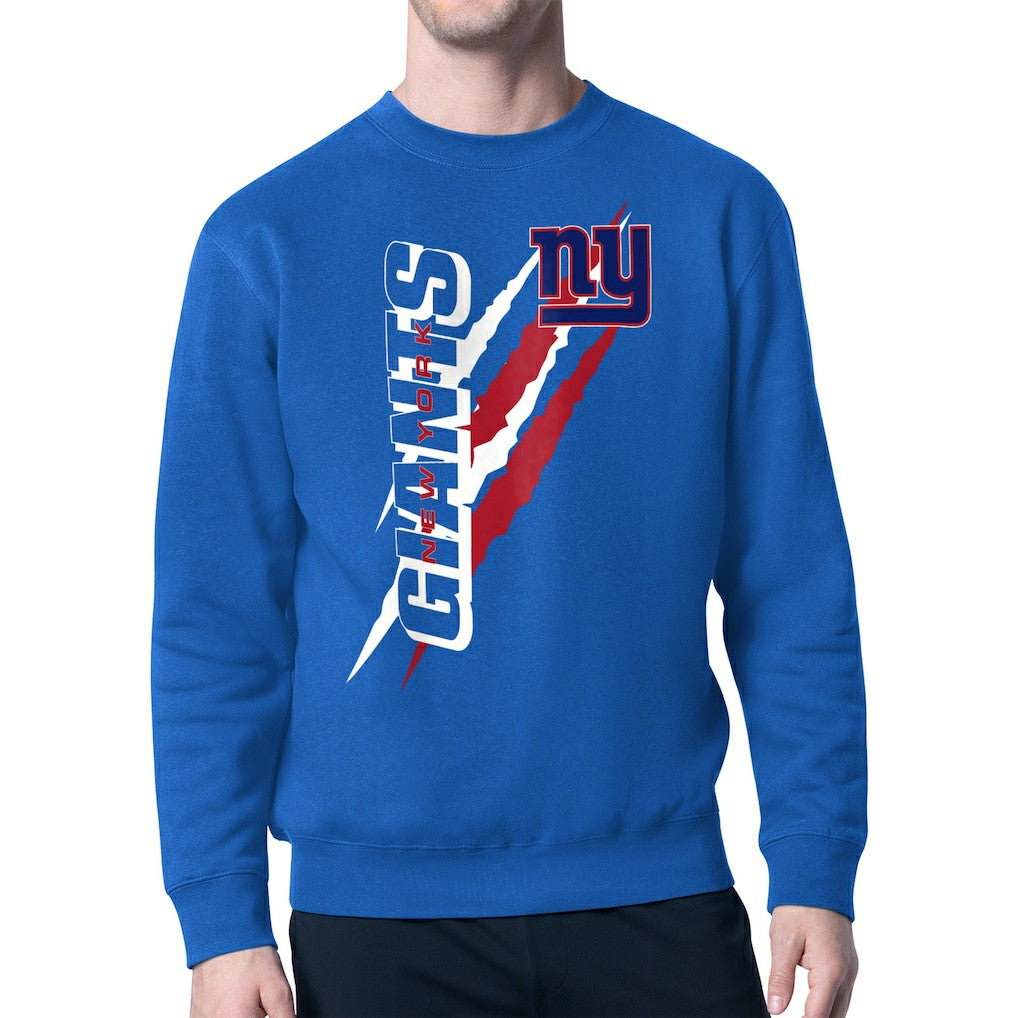 New York Giants Starter Color Scratch Team Graphic Fleece Pullover Sweatshirt - Royal for sale