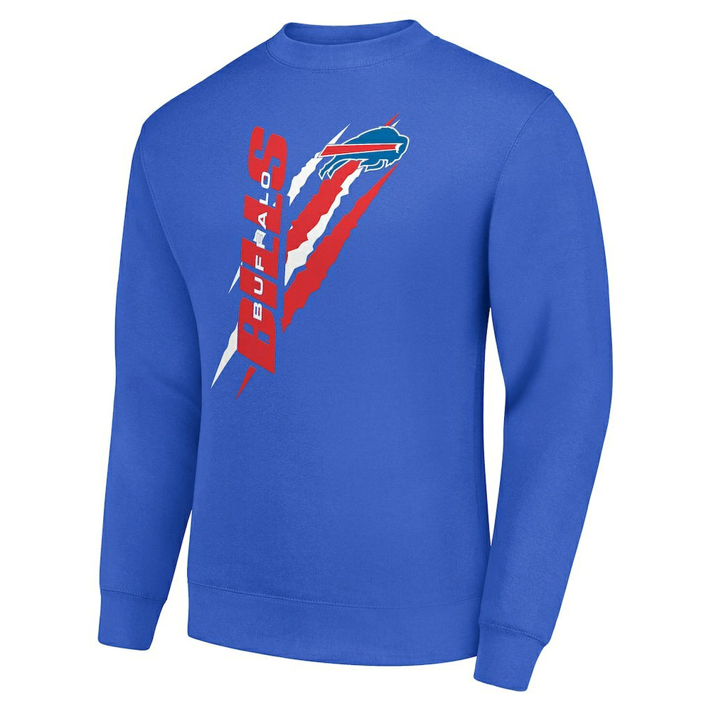 Buffalo Bills Starter Color Scratch Team Graphic Fleece Pullover Sweatshirt - Royal on sale