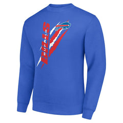 Buffalo Bills Starter Color Scratch Team Graphic Fleece Pullover Sweatshirt - Royal on sale