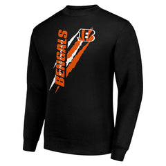 Cincinnati Bengals Starter Color Scratch Team Graphic Fleece Pullover Sweatshirt - Black outlet