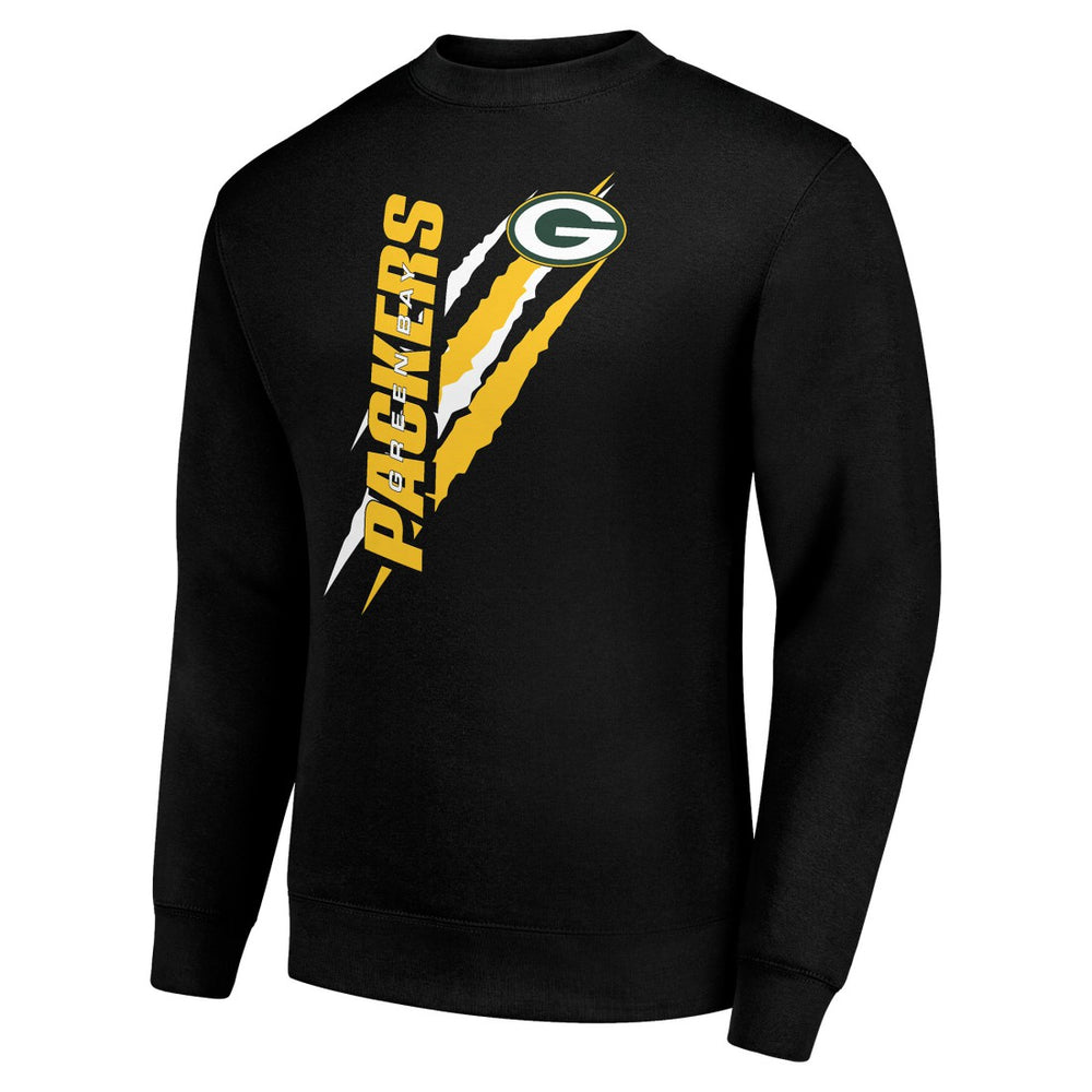 Green Bay Packers Starter Color Scratch Team Graphic Fleece Pullover Sweatshirt - Black discount