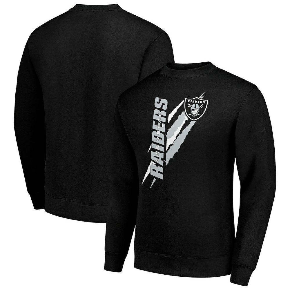 Las Vegas Raiders Starter Color Scratch Team Graphic Fleece Pullover Sweatshirt - Black sale