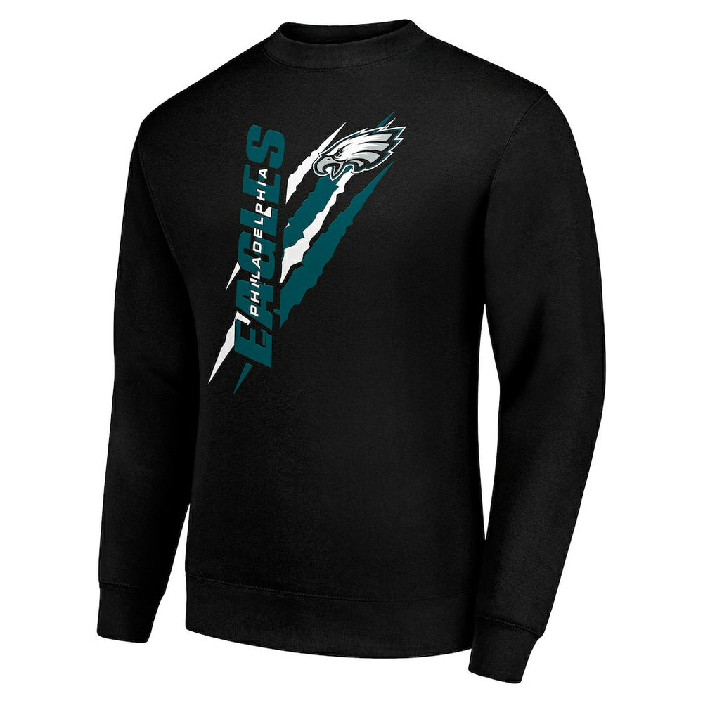 Philadelphia Eagles Starter Color Scratch Team Graphic Fleece Pullover Sweatshirt - Black for sale