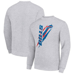Buffalo Bills Starter Color Scratch Team Graphic Fleece Pullover Sweatshirt - Heather Gray cheap