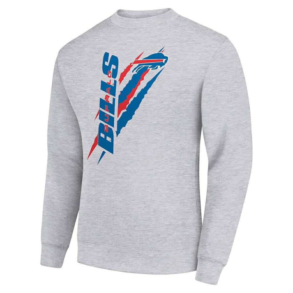 Buffalo Bills Starter Color Scratch Team Graphic Fleece Pullover Sweatshirt - Heather Gray cheap