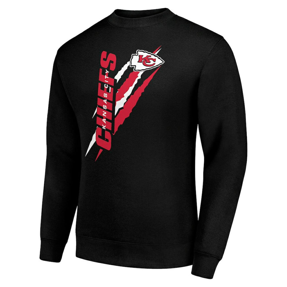 Kansas City Chiefs Starter Color Scratch Team Graphic Fleece Pullover Sweatshirt - Black outlet