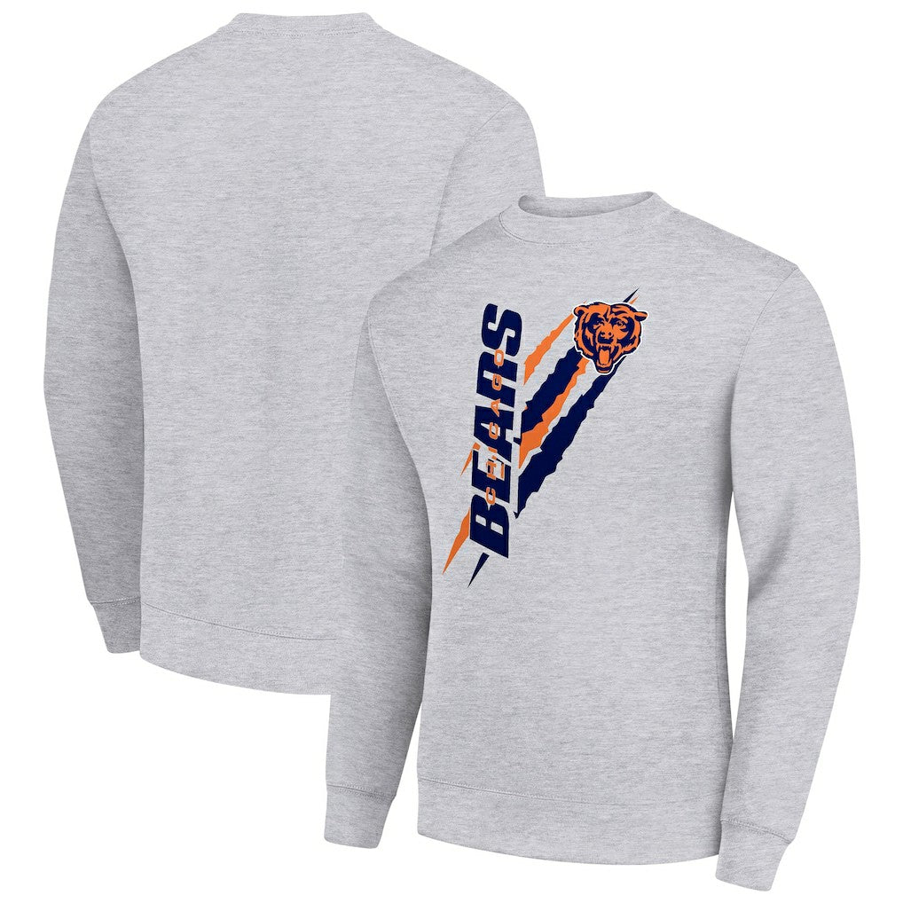 Chicago Bears Starter Color Scratch Team Graphic Fleece Pullover Sweatshirt - Heather Gray sale