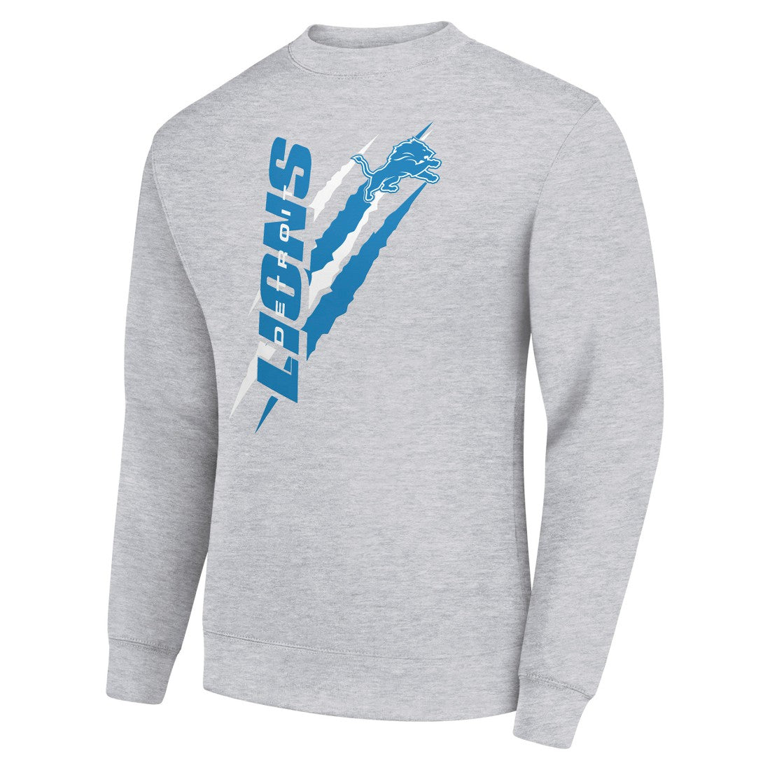 Detroit Lions Starter Color Scratch Team Graphic Fleece Pullover Sweatshirt - Heather Gray outlet