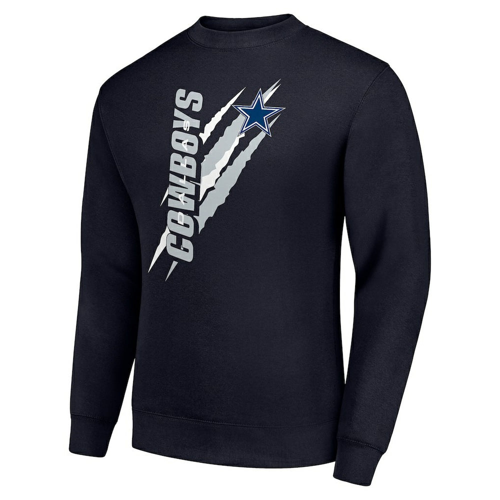Dallas Cowboys Starter Color Scratch Team Graphic Fleece Pullover Sweatshirt - Navy online