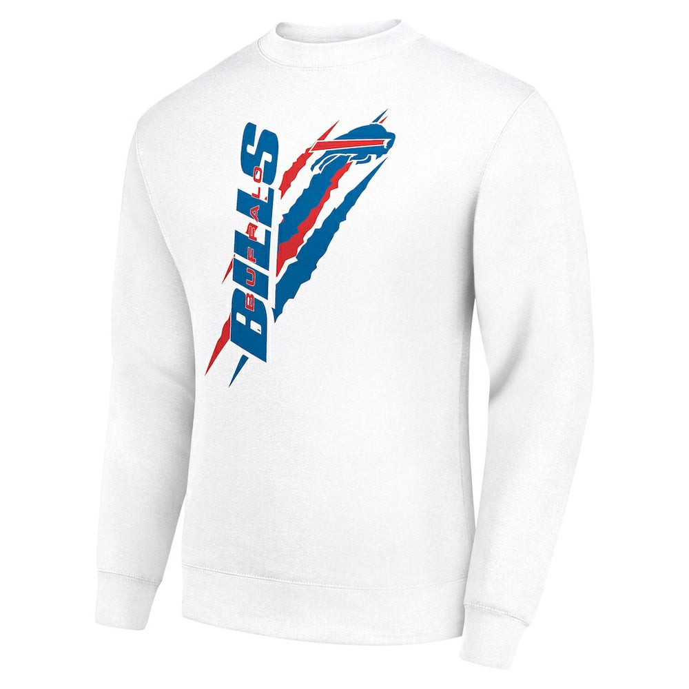 Buffalo Bills Starter Color Scratch Team Graphic Fleece Pullover Sweatshirt - White sale