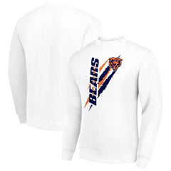 Chicago Bears Starter Color Scratch Team Graphic Fleece Pullover Sweatshirt - White online