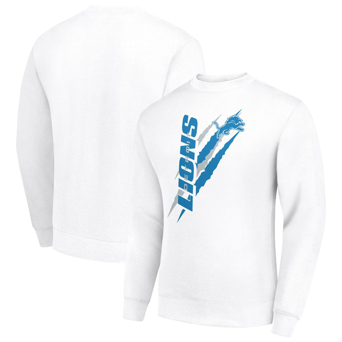 Detroit Lions Starter Color Scratch Team Graphic Fleece Pullover Sweatshirt - White discount